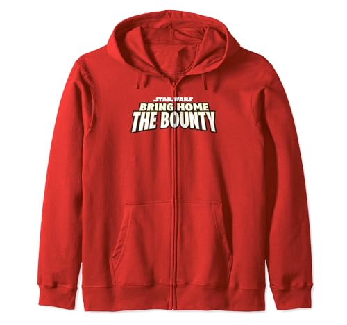 Star Wars Bring Home The Bounty Logo Zip Hoodie sweat capuche veste geek homme noir