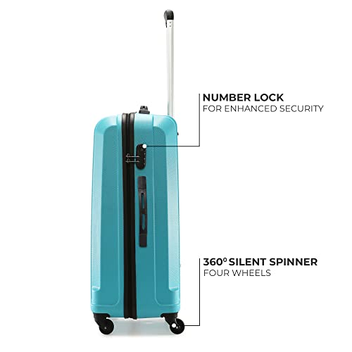 Image of Stony Brook by Nasher Miles Storm Hard-Sided Polycarbonate Check-in Luggage Teal 28 inch |75cm Trolley Bag