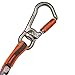 Shock Absorbing Tool Lanyard with Swiveling Locking Carabiner, Tool Weight Capacity 25lbs, Ergodyne Squids 3109 f(x),Orange & Gray