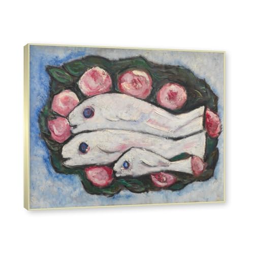 Tableau Banquet en silence Marsden Hartley 40x48cm Cadre Doré Champagne