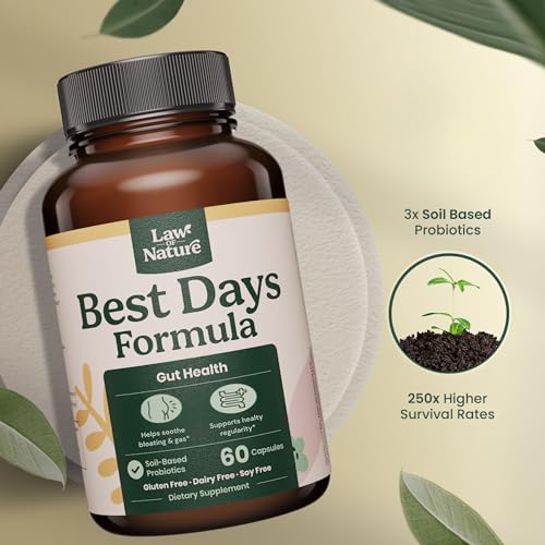 Best Days Formula | Advanced 5-in-1 Gut Support for Bloating, Gas & Irregularity | Soil-Based Probiotics + Prebiotics, L-Glutamine, Aloe Vera & More | 60 Capsules - Image 5