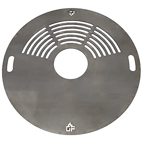 Grillpeter Feuerplatte D 80 cm Grillplatte für Feuertonne Planchaplatte Stahl 6 mm