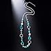 PEARL&CLUB Long Beaded Necklaces For Women - Sweater Chain Fashion Jewelry Necklace Gifts For Women (Sea green)
