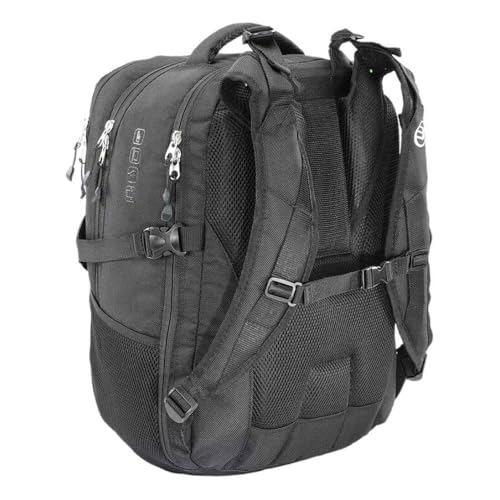 Mochila Tech Negro Bullpadel con compartimentos amplios 3