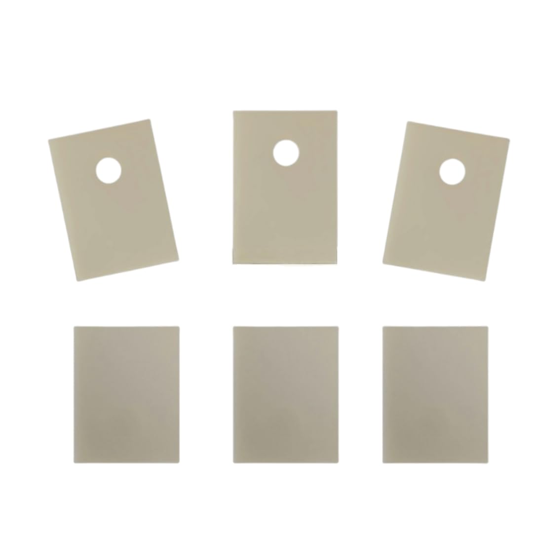 10pcs Aluminum Nitride Ceramic Sheet - Thermal Conductive Insulating Substrate for Electronics and Industrial Applications(17*22*0.635mm No Holes)