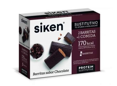 Siken Sustitutivo Barritas Chocolate 8 Unidades