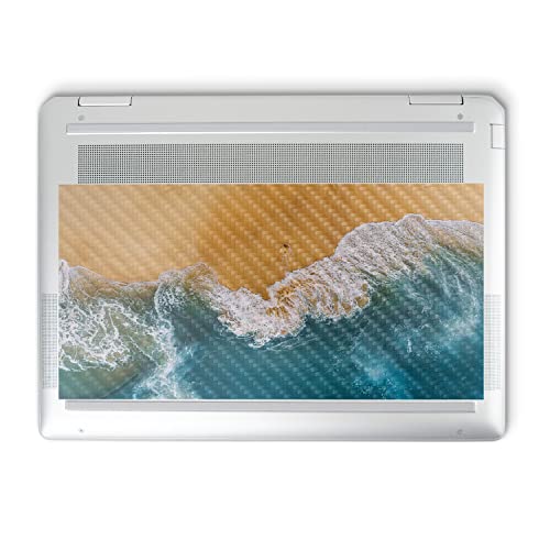 Image of MightySkins Carbon Fiber Skin Compatible with HP Spectre x360 14 inch (2022) Full Wrap Kit - Sea and Sand | Protective, Durable Textured Carbon Fiber Finish | Easy to Apply | Made in The USA