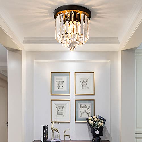 Plafonnier cristal K9 encastré 20 cm E14 pour salon et chambre - 4