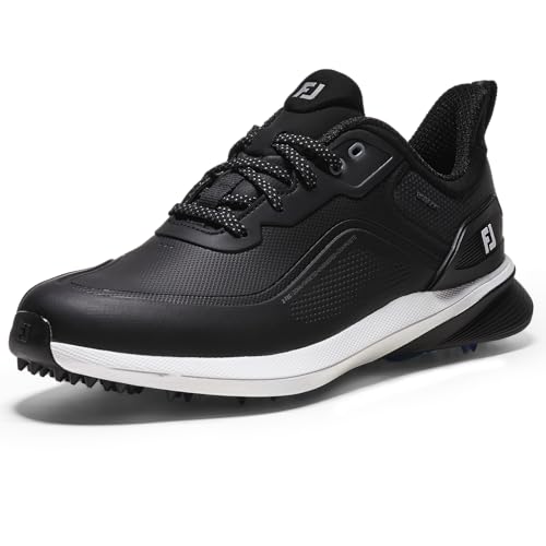 FootJoy Men's Pro SL Golf Shoe, Black/White/Grey, 12 UK Wide