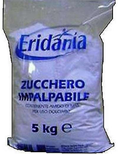 Zucchero a Velo in busta da 5 kg - adatto per cospargere la superficie dei dolci o per la preparazione di ottime glasse