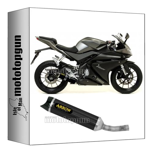 Echappement Arrow 51503AKN thunder alu noir avec embout carbone YZF R125