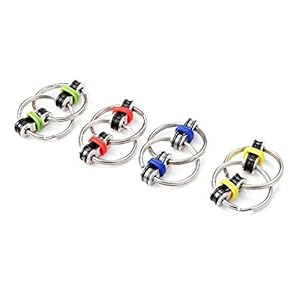 4 Stks Flippy Chain Fidget Toy Stress Reducer Pack om stress te verlichten, angst & geweldig voor ADD, ADHD & Autisme…