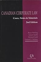 Canadian Corporate Law Cases, Notes & Materials (Second Edition) 0433460334 Book Cover