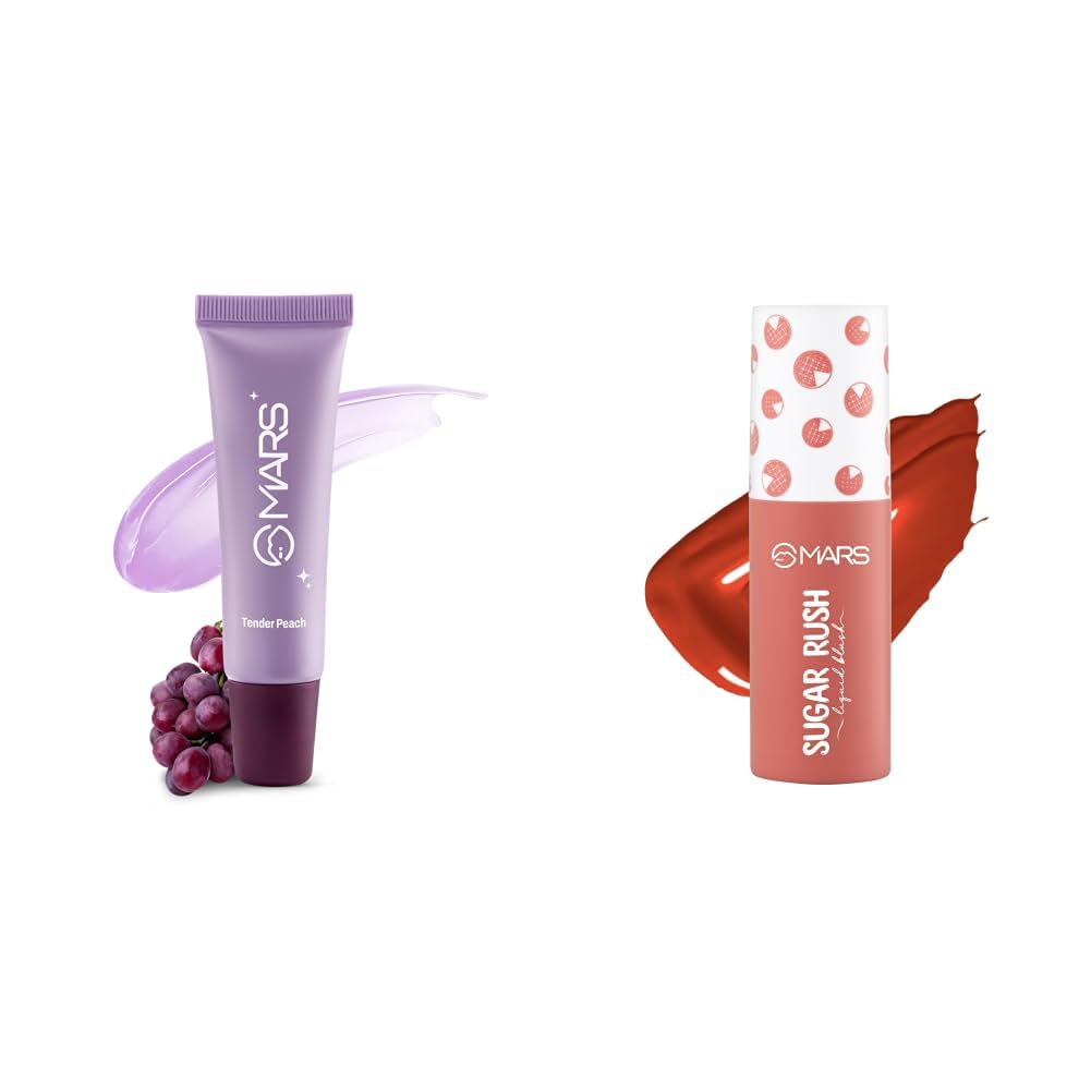 MARS Lippy Top Hydrating Lip Gel 10ml 01-PLUMPY GRAPES MARS Sugar Rush Liquid Blush 06-PEACH PIE-image-38