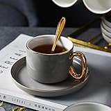 ☕Kaffeetasse aus Porzellan, Stil: nordischer Stil, beliebte Elemente: einfarbig, handgefertigt. Verpackt als Geschenkbox, High-End, Bestnote. Sehr gut als Geschenk geeignet. Geeignet für Hotels, Cafés, Familien.