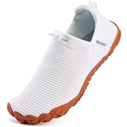 Image of WateLves Water Shoes Womens Mens - Comfortable Lightweight Striped Pattern Barefoot Shoes for Beach Swim Pool Yoga Boating Water Aerobics