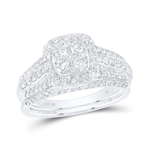 SB Jewelers 10Kt White Gold 1 CTW Natural Diamond Fashion Bridal Set