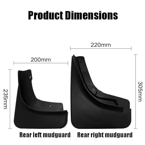 Garde-Boue pour Jeep Compass 2017-2023 - Accessoires Auto Noirs - 3