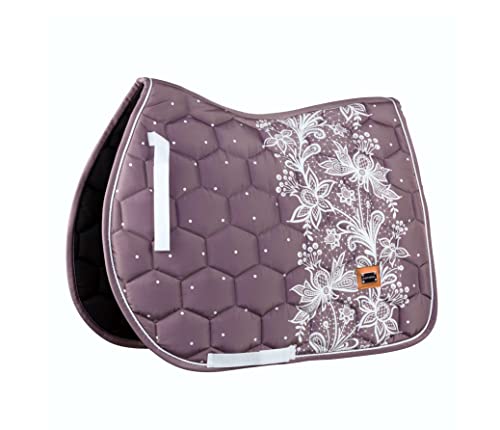 DotiBel Mantilla Lila Claro Ahumado con un Hermoso patrón de Encaje Blanco en un Lado (Full-VS/GP) Cover