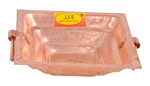 Image of SHIV SHAKTI ARTS Copper hawan Kund | Yagya Kund | Poojan Home - Temple, Ritual Pooja Pourpose, Indian Cultural Religious Item, (NO 8)