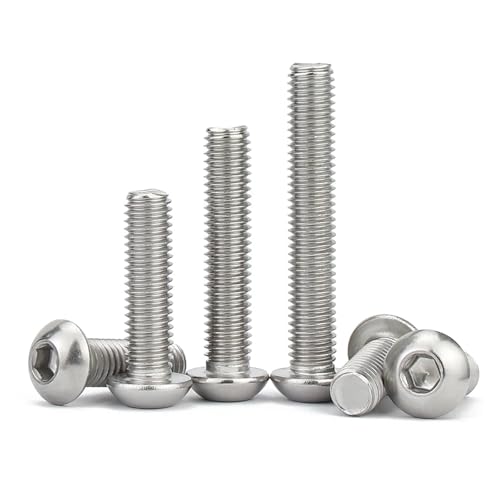 DIN7380 M2 M3 M4 M5 M6 M8 M10 M12 304 �X�e�����X�|�ی^�Ȃד��Z�p�Z�p���t���l�W�L�m�R�{�^���{���g(5mm,M2.5 (50pcs))