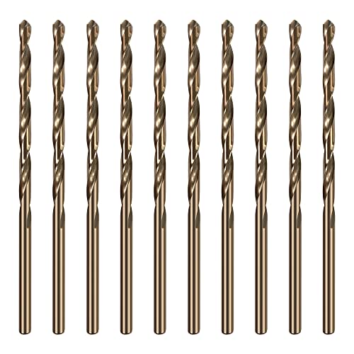 HUAZHICHUN 10PCS Size 1.2mm,M42 8% Cobalt,Metric Drill bit Set, HSS Drill Bits Kit with Storage Case for Steel, Aluminum, Soft Alloy Steel,Copper, Wood, Plastic,