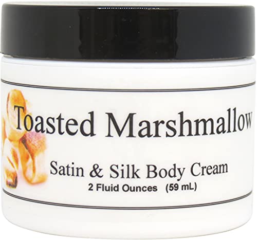 Toasted Marshmallow Satin and Silk Cream, Body Cream, Body Lotion, 2 oz