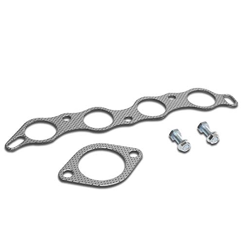 Auto Dynasty Aluminum Exhaust Manifold Header Gasket Set Compatible with 85-87 Toyota Corolla AE86 1.6L DOHC