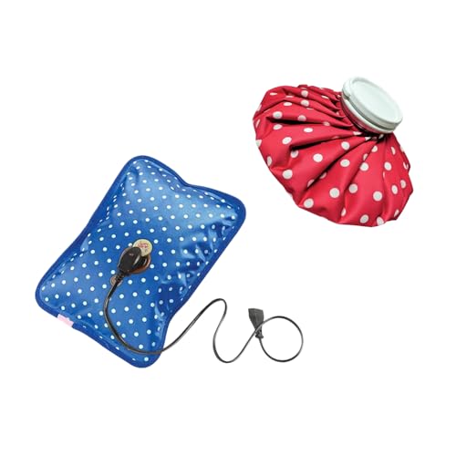 Image of Reusable Hot & Cold Bags for Muscle Relaxation, First Aid, Sports Injury, Pain Relief, Hot /Cold Therapy (Colours May Vary) (Cold Ice Bag & Electric Heating Pad)