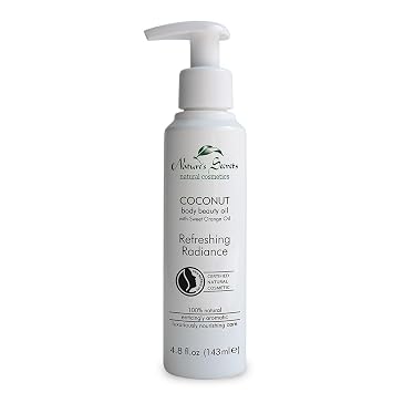Natures Secrets Organic Ceylon Coconut Body Oil with Orange Oil. For Dry & Extra Dry Skin. 100% Natural Certified. No Mineral Oil. Non-greasy.