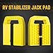 DNA Motoring 4 Pack Stabilizer Jack Pads with Built-in Handle, RV Leveling Blocks Wheels Stabilizing Jack Flex Pads for RV, Camper, 8.8” x 6.5”, TOOLS-00695
