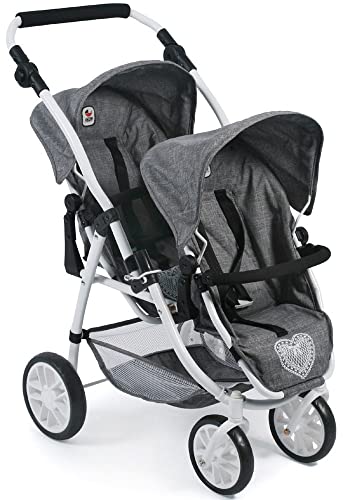 Cochecito doble para dos muñecas Tandembuggy Vario, regalo de cumple