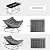 jamege 4 Pieces Patio Furniture Set with Rocking Chairs, Outdoor Patio Metal Loveseat Conversation Set with Cushions, Oversized Rocker Chair, Coffee Table for Porch, Garden, Backyard, Indoor