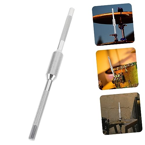 Soporte extensible para cowbell de doble varilla para batería, soporte ajustable para percusión, construcción robusta de acero, incluye hardware de montaje miniatura 7
