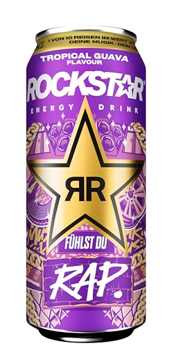 Rockstar Energy Drink Tropical Guava Geschmack - Koffeinhaltiges Erfrischungsgetränk für den Energie Kick, EINWEG (12 x 500ml) (Verpackungsdesign kann abweichen) 4