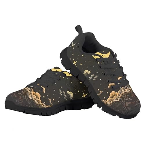 Girls Athletic Shoes Kids Slip on Shoes Girls 3-10 Years Old Toddler Sneakers Black4