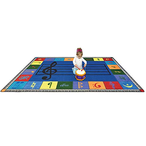 Joy Carpets Note Worthy Elementary Rug, Multi, 7'8" X 10'9" #TOP1