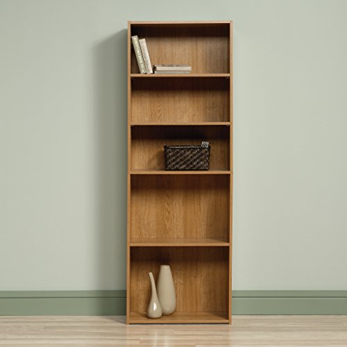 Sauder Beginnings 5-Shelf Bookcase, Highland Oak Finish #TOP1