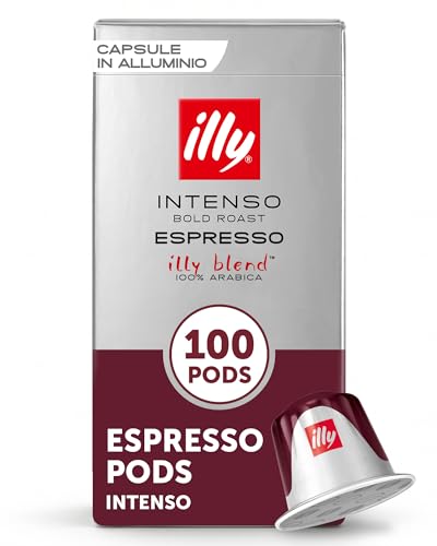 illy Espresso Compatible Capsules, Coffee Pods for Nespresso Original Line Machine, Intenso Dark...