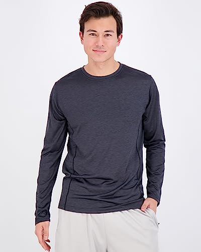 4-Pack Men's Long Sleeve Quick Dry Workout Tees, Athletic Performance Gym Shirts, Moisture Wicking Exercise Tops - Set 6, M #TOP1