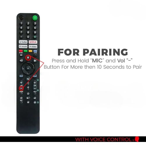Image of Remote Control Compatible with Sony Bravia RMF-TX520p Tv with Bluetooth Voice Command Suitable Tv Models X74K X75K X75AK A80J X80J X85J X90J X95J Series(Pairing Must) (Sony Version 2)