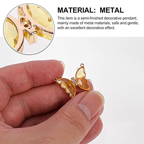 Osaladi 10Pcs Butterfly Pendants, Butterfly Charms For Bracelets, Butterfly Nail Charms, Crystal Butterfly Charms For Jewelry Making Diy Accessories #TOP4