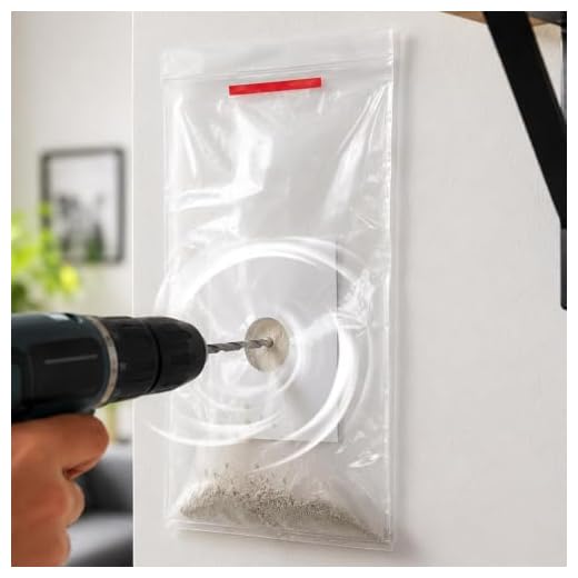 Disposable Transparent Plastic Electric Drill Hole-punched Dust Bag (10Pcs)