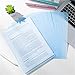 Clear Folders 80Pcs L Type Folders A4 Plastic File Project Pockets Folder Clear Paper Document Jacket Sleeve School Office Supplies for Resumes Papers Files(Blue)