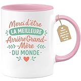 Commencez chaque journée avec une touche d'amour et d'humour grâce à ce mug spécial arrière-grand-mère. Avec une capacité de 330 ml, il est parfait pour savourer son café ou thé matinal tout en pensant à sa famille chérie.
