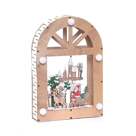 Décoration Cadre LED Traineau du Père Noël