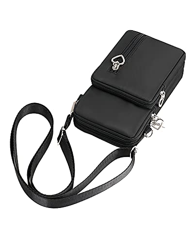 Cellphone Purse Women Crossbody Phone Bag Zipper Waterproof Nylon Wallet Ladies Shoulder Bag Wristlet Handbag2