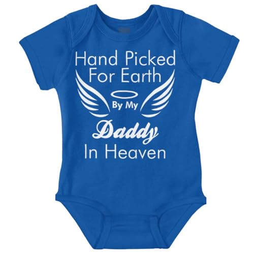Image of Brisco Brands Father Hand Picked By Daddy in Heaven Baby Romper Boys or Girls