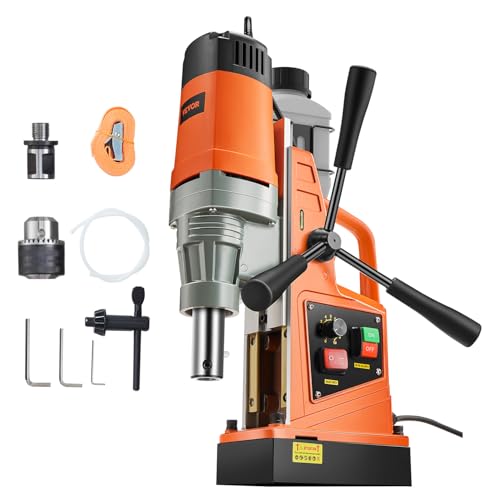 VEVOR Mag Drill Press, 1550W 2" Boring Diameter, 2922lbf Power Magnetic Drill, 500 PRM, 10-Speed, Electric Drilling Machine for Metal Surface, Industrial and Home Improvement by VEVOR - Used condition - US$178.05