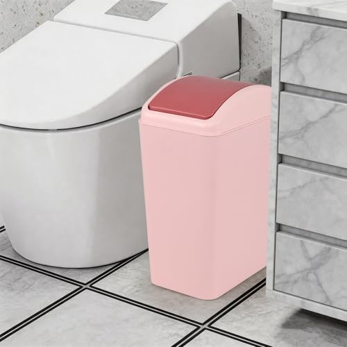 Image of Cand 4 Gallon /16 L Plastic Kitchen Garbage Trash Can with Swing Lid, Pink